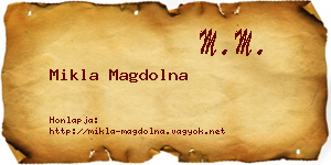 Mikla Magdolna névjegykártya