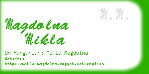 magdolna mikla business card